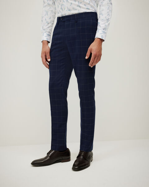 Sebastian Windowpane Check Tailored Pant, Navy Windowpane, hi-res